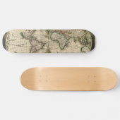 Skateboard Carte vintage du monde (1689) (Horz)