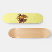 Skateboard Carton de dragon orange (Horz)