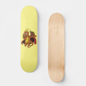 Skateboard Carton de dragon orange (Recto)