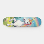Skateboard Carton de la licorne mignonne (Horz)
