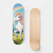 Skateboard Carton de la licorne mignonne (Recto)