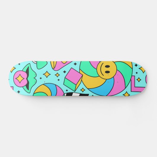 Skateboard Carton d'illustration mignonne (Horz)