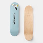 Skateboard Carton mignon Seagull bleu clair Personnalisé (Recto)