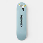 Skateboard Carton mignon Seagull bleu clair Personnalisé (Recto)