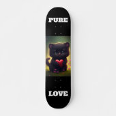 SKATEBOARD CARTON NOIR PURE LOVE SKATEBOARDS (Devant)