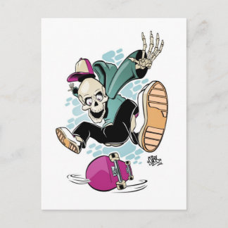 skateboard cartoon briefkaart