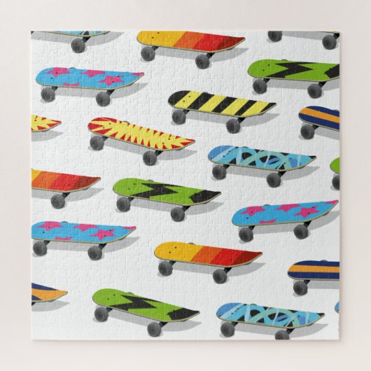 Skateboard Cartoon. Legpuzzel (Verticaal)