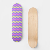 Skateboard Cartouche Zigzie (jaune, violet et rose) (Recto)