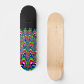 Skateboard Cascade arc-en-ciel - Art fractal (Recto)
