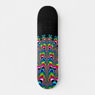 Skateboard Cascade arc-en-ciel - Art fractal
