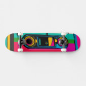 Skateboard cassette pop art des années 80 rétro (Horz)
