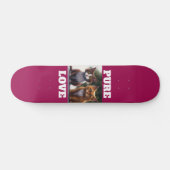 SKATEBOARD  CAT KITTENS ART PURE LOVE SKATEBOARDS (Horz)