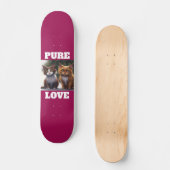 SKATEBOARD  CAT KITTENS ART PURE LOVE SKATEBOARDS (Recto)