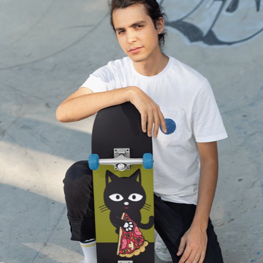SKATEBOARD CAT PIZZA