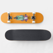 Skateboard Cavalier Citrouille sur Scooter Menthe (Horz)