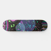 Skateboard Célébrations célestes : Art abstrait maximaliste (Horz)