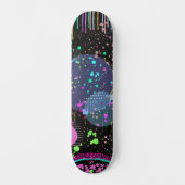 Skateboard Célébrations célestes : Art abstrait maximaliste (Recto)