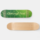 Skateboard Céltic Green Knots & Feuilles (Horz)