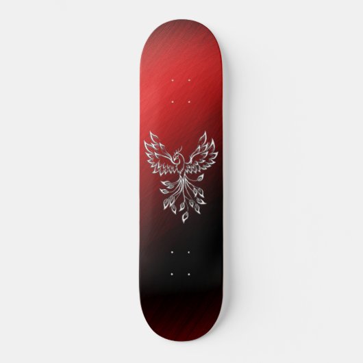 Skateboard Cendres noires rouges et Phoenix (Recto)