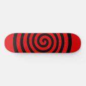 Skateboard Cercle Abstrait noir en rouge (Horz)