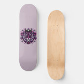Skateboard Cercle floral de tigre pourpre (Recto)