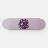 Skateboard Cercle floral de tigre pourpre (Horz)