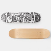 Skateboard Cercle maya, hiéroglyphe mexicain(Maya) (Horz)