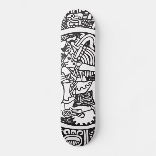 Skateboard Cercle maya, hiéroglyphe mexicain(Maya) (Recto)