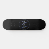 Skateboard Cercle minimal moderne nom initial monogramme mode (Horz)