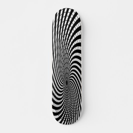Skateboard cercle noir et blanc (Devant)