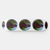 Skateboard Cercle rouge de pigeon (Horz)