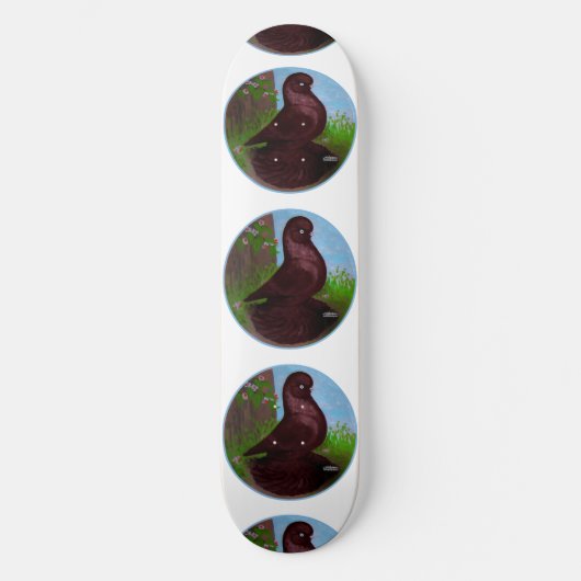 Skateboard Cercle rouge de pigeon (Recto)
