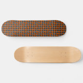 Skateboard Cercles pivotants - orange et gris sur noir (Horz)