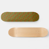 Skateboard Cercles pivotants - Vert et orange sur noir (Horz)