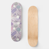 Skateboard Cercles violets Abstraits avec accents de bandes d (Recto)