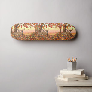 Skateboard Cerf blanc en automne Nouvelle-Angleterre Couleurs