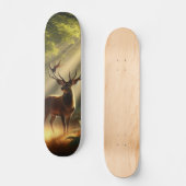 Skateboard Cerf dans la forêt matinale (Recto)