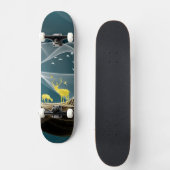 Skateboard Cerfs abstraits en spirale (Recto)