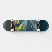 Skateboard Cerfs abstraits en spirale (Horz)