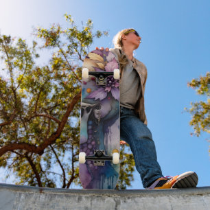 Skateboard Cerfs abstraits en spirale