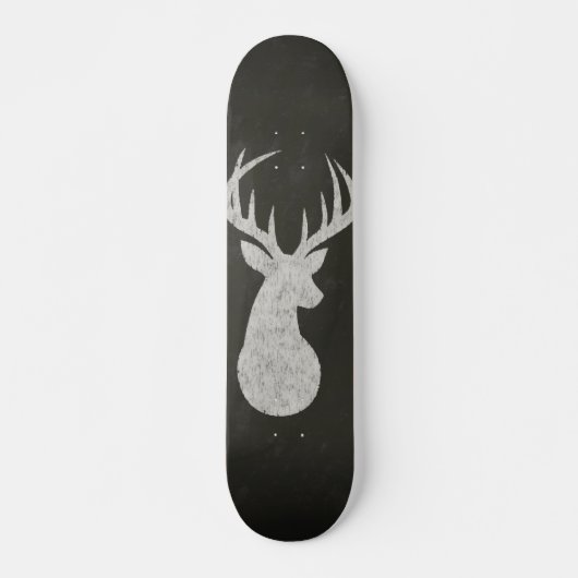 Skateboard Cerfs communs avec le dessin de craie (Devant)