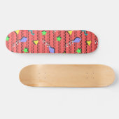 Skateboard cerfs-volants, étoiles, triangles et lignes courbe (Horz)
