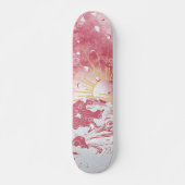 Skateboard Cerise Rouge Crimson Gold Sunset Soleil & Mer (Devant)
