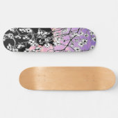 Skateboard Cerisier Fleur Chat Noir Fleur Coucher de Soleil R (Horz)