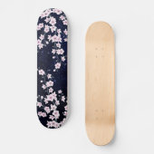 Skateboard Cerisier rose Fleur étoile Ciel de nuit (Recto)