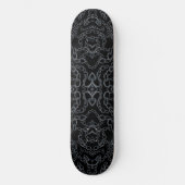 Skateboard Chained Abstract Mirrored Image Gray On Black Art (Recto)