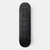 Skateboard Chained Abstract Mirrored Image Gray On Black Art (Recto)