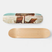 Skateboard Chaises longues sur la plage coussin (Horz)