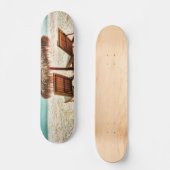 Skateboard Chaises longues sur la plage coussin (Recto)