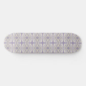 Skateboard Chalk Gris Lavande Octagon Star Conception géométr (Horz)